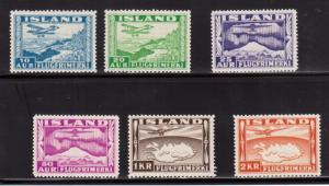 Iceland #C15 - #C20 VF Mint Set