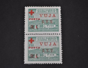 Yugoslavia Trieste Zone B # RAJ1 MH/MNH Pair Postage Tax Due 1948 Mint