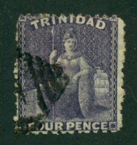 Trinidad 1863 #40 U SCV (2020)=$72.50