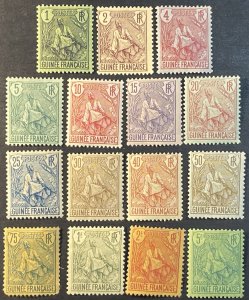 FRENCH GUINEA # 18-32-MINT/HINGED*---COMPLETE SET---1904