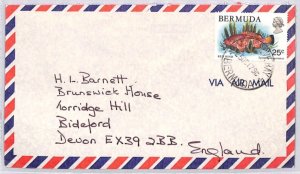 BERMUDA Commercial Air Mail Cover Devonshire South GB Devon Bideford 1979 ZC23