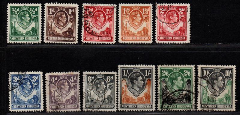 $No. Rhodesia Sc#25//45 used-mint/H/VF, part set, Cv. $47.50