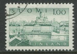 Finland - Scott 410 - South Harbour Helsinki -1963- Used - Single 1m Stamp