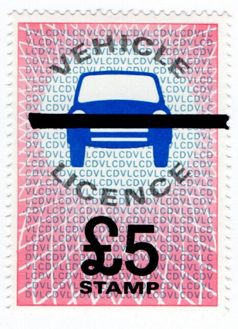 (I.B) Elizabeth II Revenue : Vehicle Licence £5 