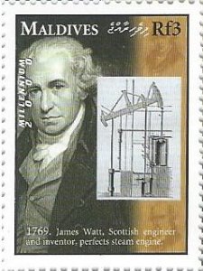 Maldive Islands 2421d (mnh) 3r James Watt, steam engine (2000)