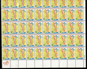 1319 Great River Road Sheet of 50 5¢ Stamps MNH
