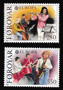 Faroe Is. Europa Music Year 2v 1985 MNH SG#113-114