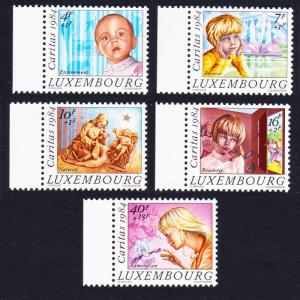 Luxembourg Caritas 1984 5v with margin SG#1145-1148 SC#B347-B351