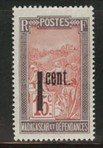 Madagascar Malagasy Scott 130 MH* 1921 surcharged stamp