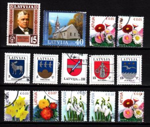 Latvia 14 different used