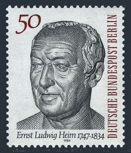 Germany-Berlin 9N496 two stamps,MNH.Mi 723. Ernst Ludwig Heim,botanist,1984.