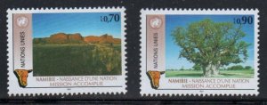 UN Geneva Sc 199-200 1991 Namibian Independence stamp set mint NH