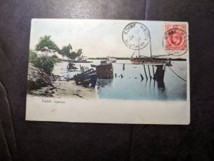 1912 British Southern Nigeria Postcard Cover Sonny to Beachworth Vic Australia