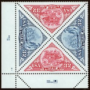 SC#3130-31 32¢ Pacific 97 Plate Block: LL #B1 (1997) MNH