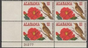 Scott # 1375 - US Plate Block Of 4 - Alabama Statehood - MNH - 1969