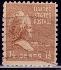 United States, 1938, Martha Washington, 1 1/2c, sc#805, used