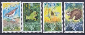 Liechtenstein 907-10 MNH 1989 WWW World Wildlife Fund Set of 4 Very Fine