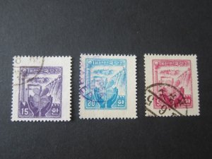 Korea 1955 Sc 212A-C FU