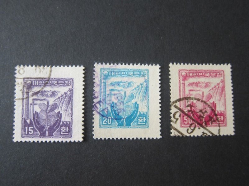 Korea 1955 Sc 212A-C FU