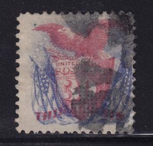 121 F-VF used neat cancel with nice color cv $ 450 ! see pic !