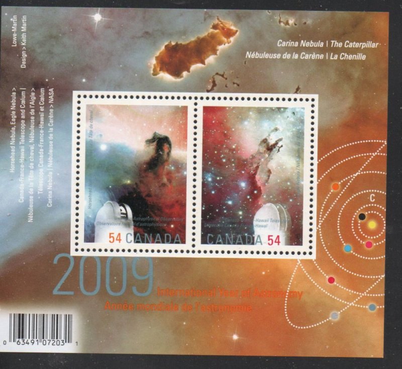 Canada Sc 2323 2009 Astronomy Year stamp sheet mint NH