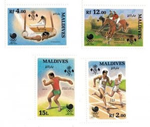 Maldives 1988 - Olympics - Set of 4 Stamps - Scott #1296-9 - MNH