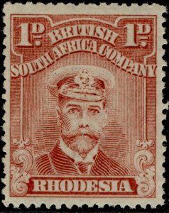 RHODESIA GV SG205, 1d brown-red, NH MINT. PERF 15