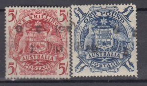 J39635,JL stamps,1949-50 australia part set used #218,220 arms