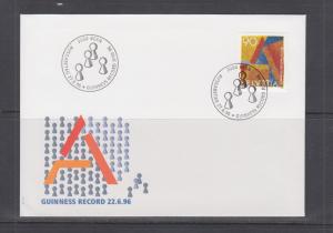 Switzerland Mi 1571/1596, 1996 issues, 4 complete sets in singles on 14 FDCs