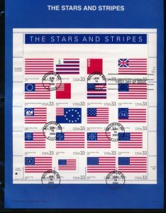 USPS 2000 SOUVENIR PAGE 33c STARS & STRIPES #3403