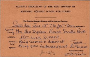 Bermuda 1971 - Alumna Assoc Of King Edward VII - Hamilton PPC - J5631