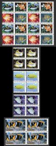 Australia SG3407/14 2010 Fishes of the Reef Definitive Set in Blocks U/M