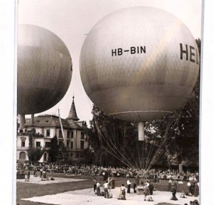 Switzerland BALLOON MAIL RP Postcard 1954 Ottikon *Helvetia* Pilot Signed PH57