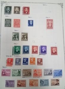 NORWAY Collection 1855-1965 on homemade pages, Mint & Used, Scott $4,523.00