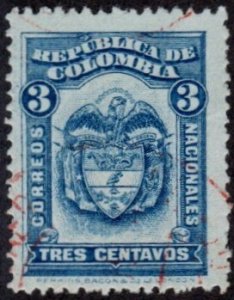 Colombia 372 - Used - 3c Coat of Arms / Eagle (1923)