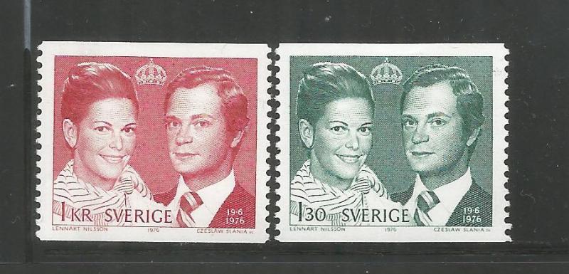 SWEDEN, 1163-1164, MNH, KING CARL & QUEEN SILVIA