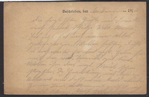 GERMANY WW1 1916 FELDPOST CARD Unit 12 Company Regiment 15 Western Front