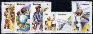 ZIMBABWE - 1983 - World Communications Year - Perf 5v Set - Mint Never Hinged