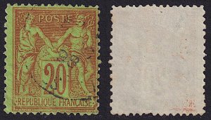 France - 1879 - Scott #98 - used - Peace and Commerce Type Sage