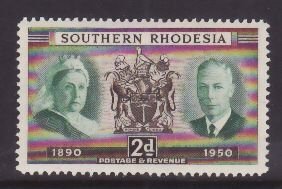 Southern Rhodesia-Sc#73- id7-unused og NH set-Queen Victoria-KGVI-1950- rainbow