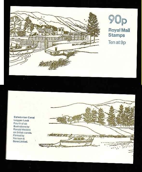 Great Britain BK393-90p complete NH booklet #4-Caledonian Canal-