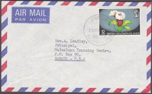 SOLOMON IS 1974 12c on airmail cover MUNDA to Papua New Guinea.............53888