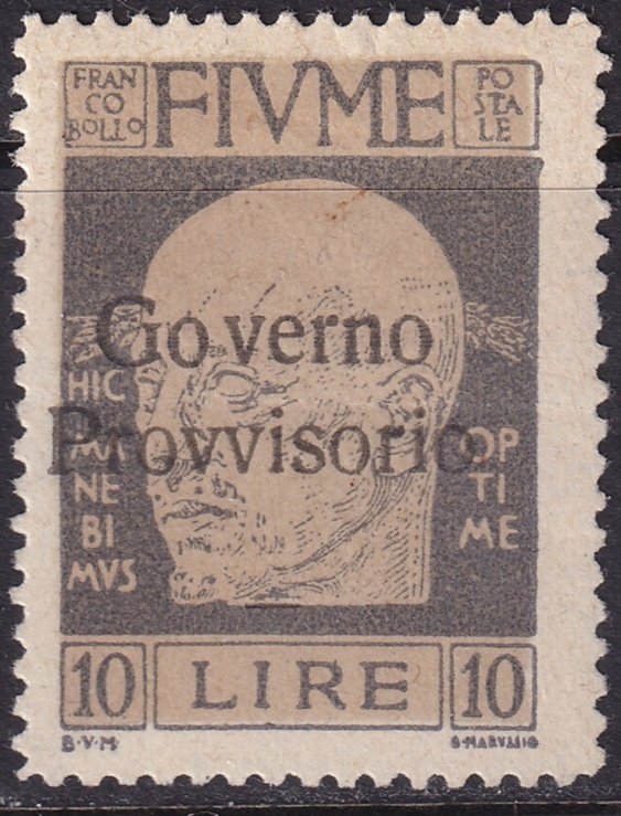 Fiume 1921 Sc 147 MH* horizontal crease at centre