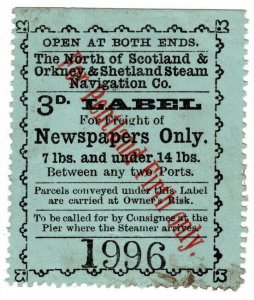 (I.B) North of Scotland & Orkney & Shetland Steam Navigation : Newspapers 3d 