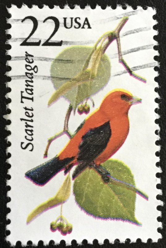 US #2306 Used Single North American Wildlife Scarlet Tanager SCV $.50 L3