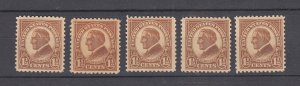 J45846 JL,Stamps 5, 1922-5 usa mnh #553 perf 11 harding