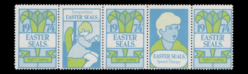 USA CINDERELLA STAMP. EASTER SEAL 1974. UNUSED. # 29