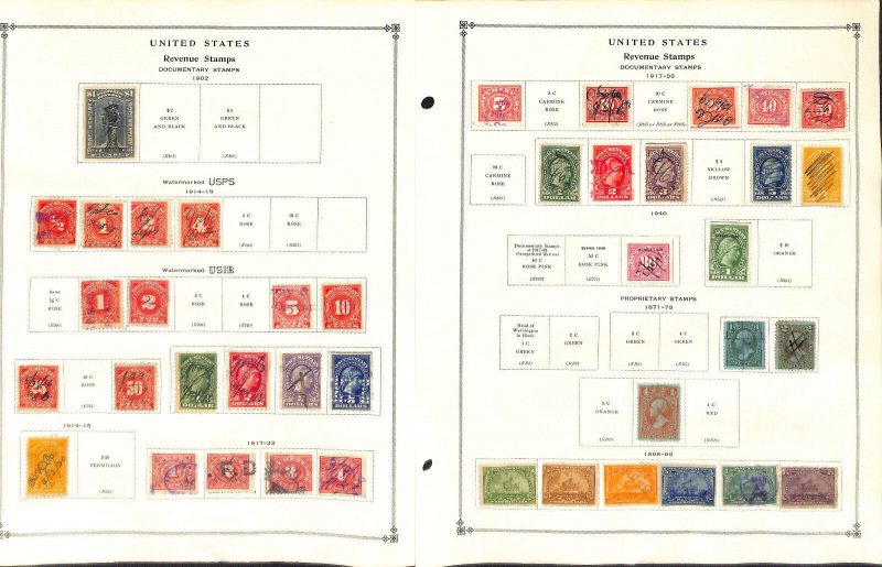 United States Stamp Collection on 70 Scott International Pages to 1960
