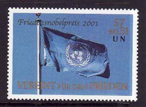 United Nations Vienna-Sc#301- id8-unused NH set-Flags-Nobel-2001-