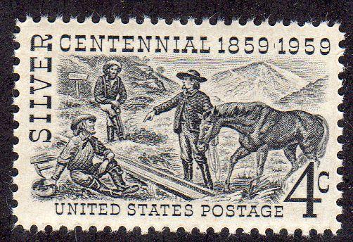 United States 1130 -Mint-NH -Silver Centennial / Horse / Man